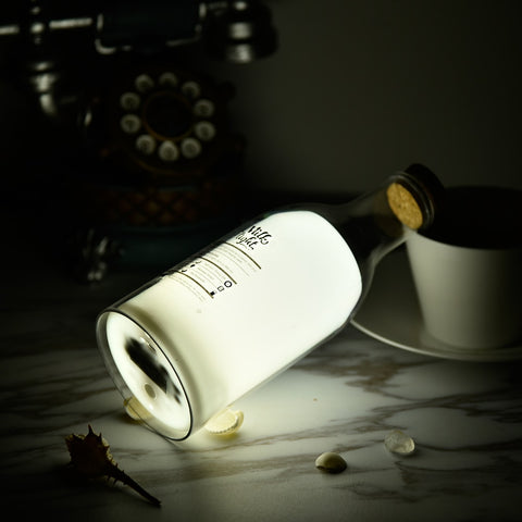 Lamp Milk Bottle DIY Message