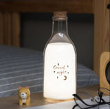Lamp Milk Bottle DIY Message