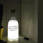 Lamp Milk Bottle DIY Message