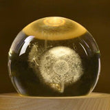 Rotating Crystal Ball 3D LED Night Light Table Lamp