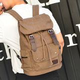 Canvas Backpack | Palmahos™ https://palmahos.com/products/canvas-backpack Canvas Backpack with Vegan Leather Trims 100% stone washed cotton canvas construction. Exterior pockets. Measures: 18" TALL, 12 " WIDE and 6.5" DEEP. Machine Washable. Magnetic Closure. Colors: Coffee,Black,Green,Beige,Blue. New Design: Belt Can Left and right exchange to use. Capacity: 20-35 Litre. Size: Long 30cmx42c...