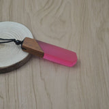 Fashionable Wood Resin Necklace