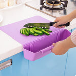 2 in 1 Counter Edge Cutting Board with Scrap Bin