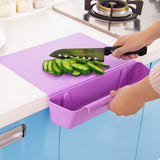 2 in 1 Counter Edge Cutting Board with Scrap Bin