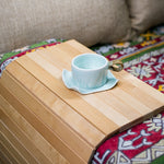 Handmade Wooden Oak Sofa Tray Table