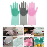 Magic Silicone Scrubber Rubber Cleaning Gloves Dusting